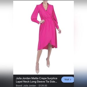 New‎ Julia Jordan Vibrant Pink Dress Size 6